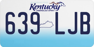 KY license plate 639LJB