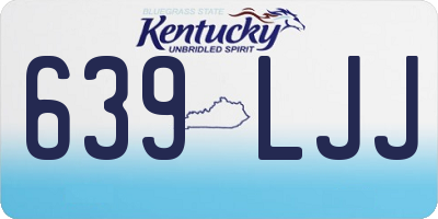 KY license plate 639LJJ