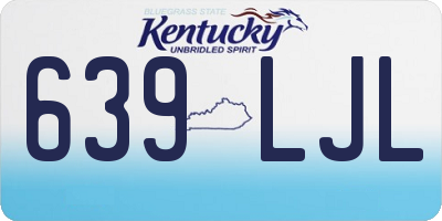 KY license plate 639LJL