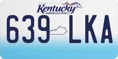 KY license plate 639LKA
