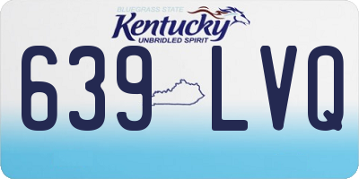 KY license plate 639LVQ