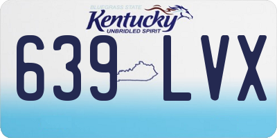 KY license plate 639LVX