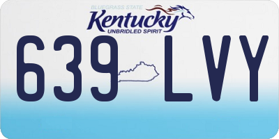 KY license plate 639LVY