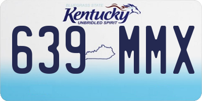 KY license plate 639MMX