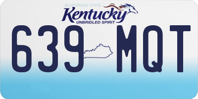 KY license plate 639MQT
