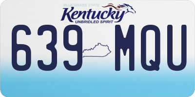 KY license plate 639MQU