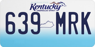 KY license plate 639MRK