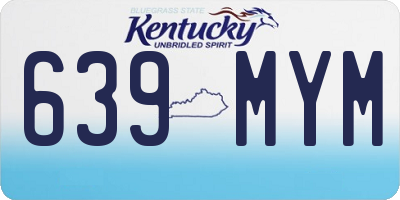 KY license plate 639MYM