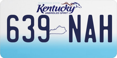 KY license plate 639NAH