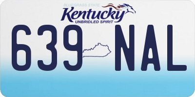 KY license plate 639NAL
