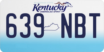 KY license plate 639NBT