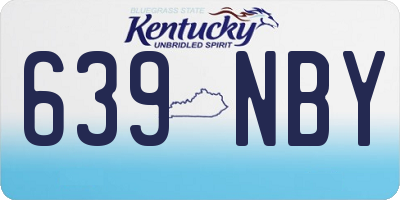 KY license plate 639NBY