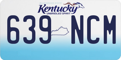 KY license plate 639NCM