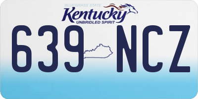 KY license plate 639NCZ