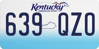 KY license plate 639QZO