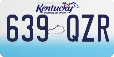 KY license plate 639QZR