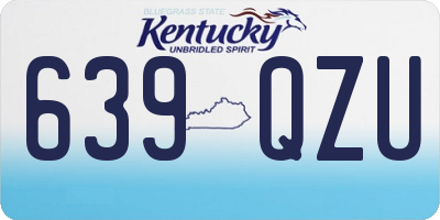 KY license plate 639QZU