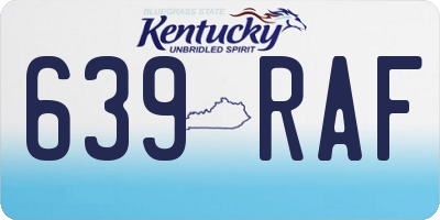 KY license plate 639RAF