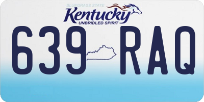 KY license plate 639RAQ