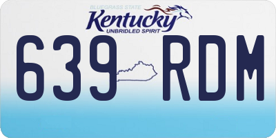 KY license plate 639RDM