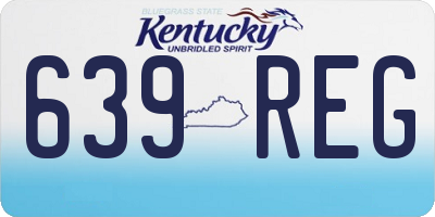 KY license plate 639REG