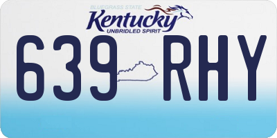 KY license plate 639RHY