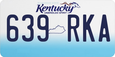 KY license plate 639RKA