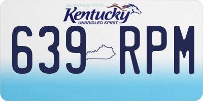 KY license plate 639RPM