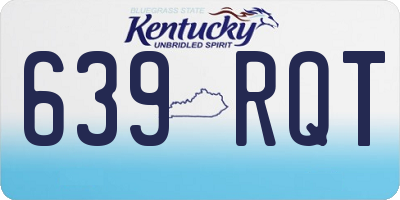 KY license plate 639RQT