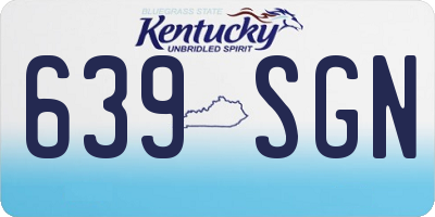 KY license plate 639SGN