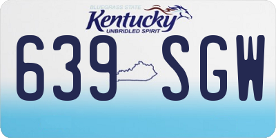 KY license plate 639SGW