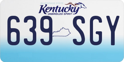 KY license plate 639SGY