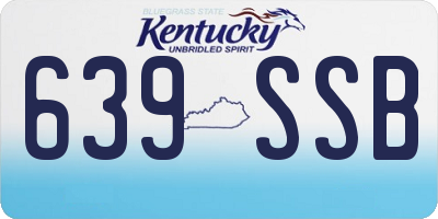 KY license plate 639SSB