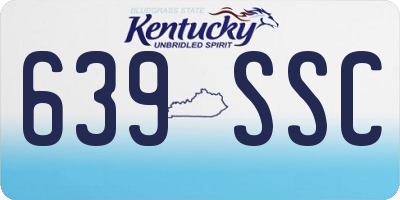 KY license plate 639SSC