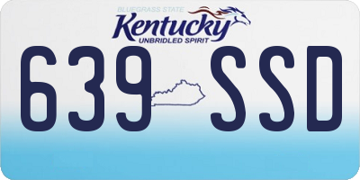 KY license plate 639SSD