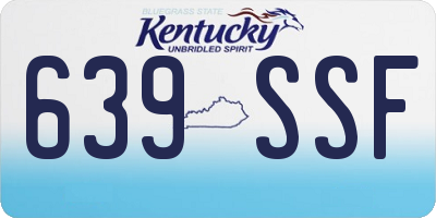 KY license plate 639SSF