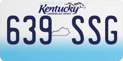 KY license plate 639SSG