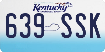 KY license plate 639SSK