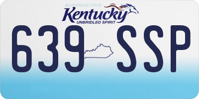 KY license plate 639SSP