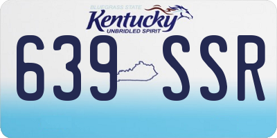 KY license plate 639SSR