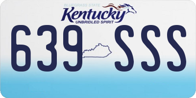 KY license plate 639SSS