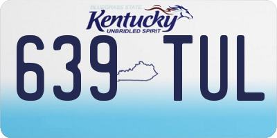 KY license plate 639TUL