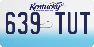 KY license plate 639TUT