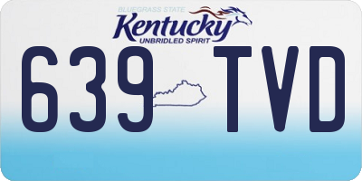 KY license plate 639TVD