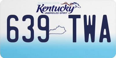 KY license plate 639TWA