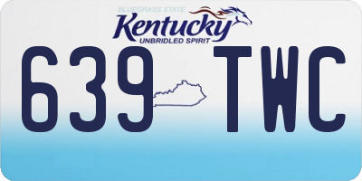 KY license plate 639TWC