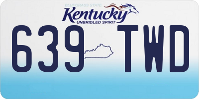 KY license plate 639TWD