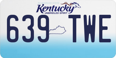 KY license plate 639TWE