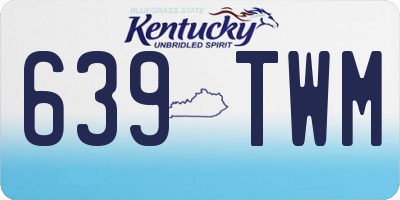 KY license plate 639TWM