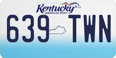 KY license plate 639TWN